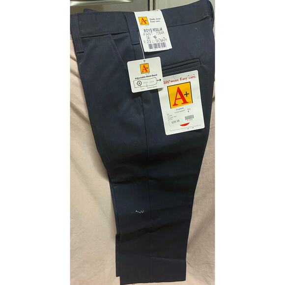 NWT A+ Navy Boys School Uniform Pants Size 6 - Picture 1 of 5